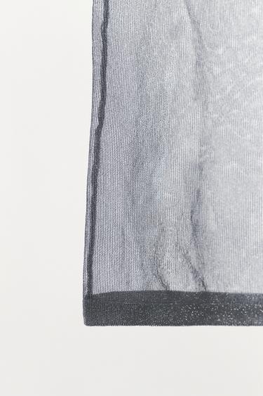 TOP À BRETELLES EN FIL MÉTALLISÉ - Argent de Zara - Image 5