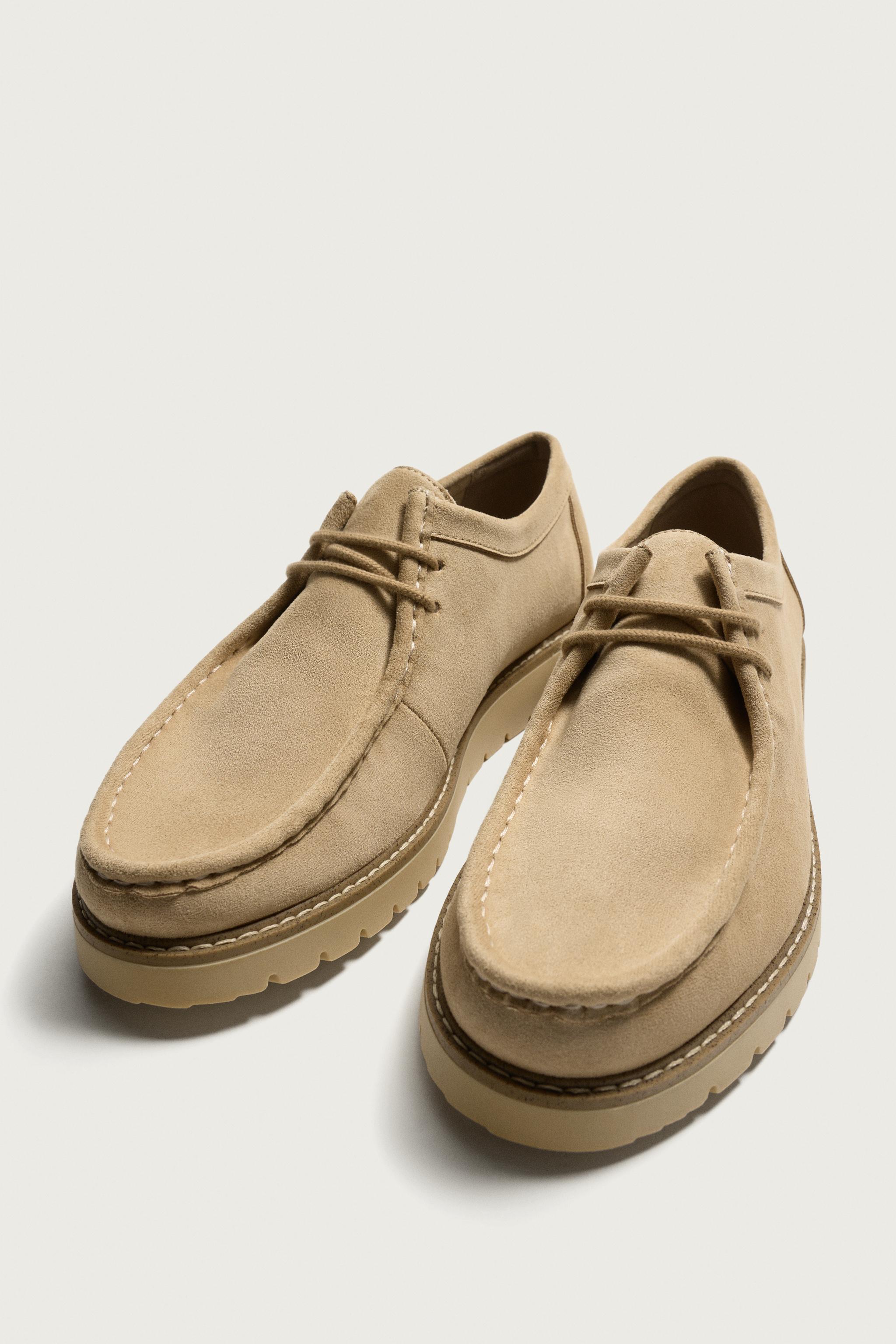 APRON-TOE LACE-UP SHOES