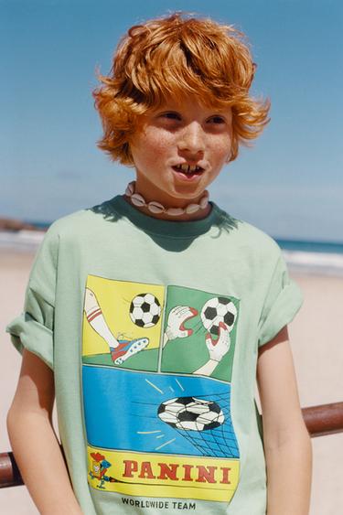 PANINI © PRINT T-SHIRT - Green by Zara