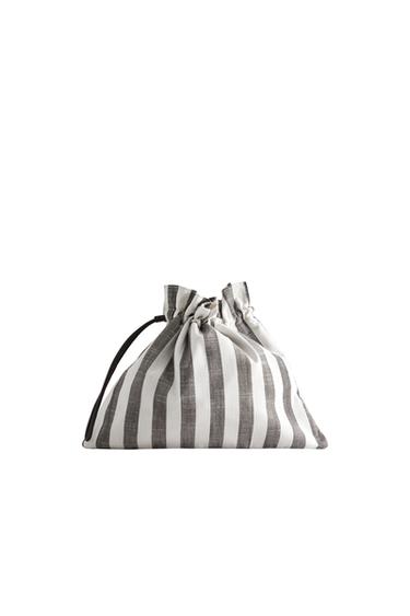 Zara STRIPED MINI HANDBAG - Two-tone