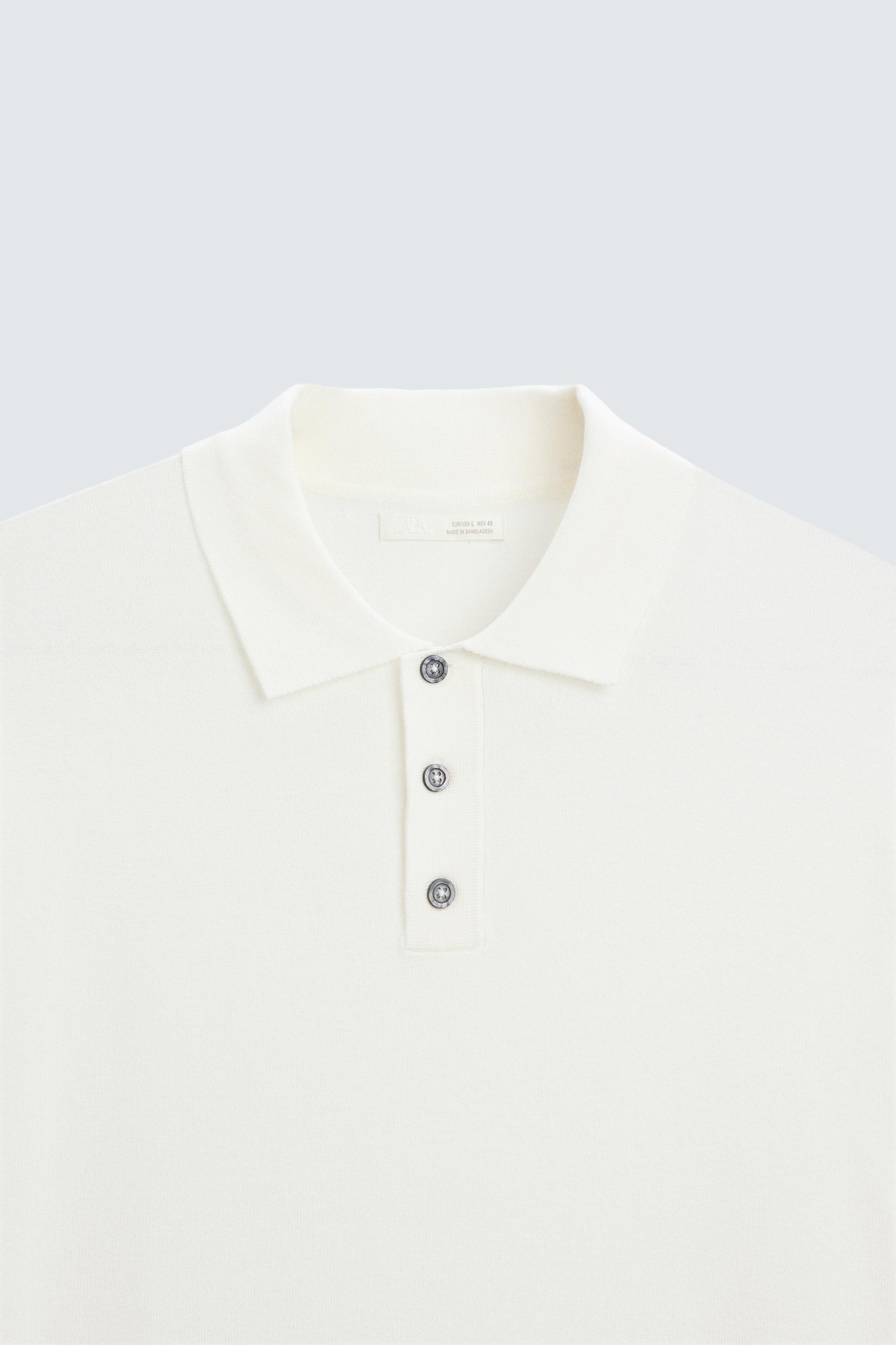 VISCOSE BLEND KNIT POLO SHIRT