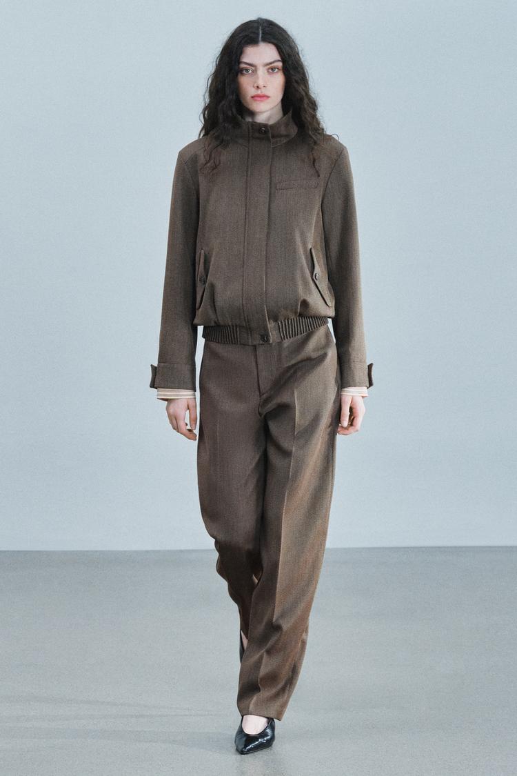 ZW COLLECTION WOOL BLEND BALLOON TROUSERS