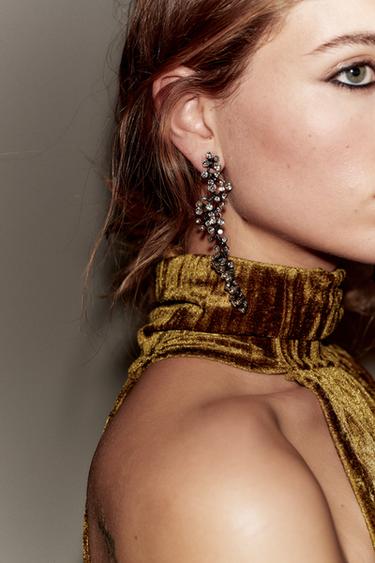 PENDIENTES CASCADA BRILLOS - Plata de Zara