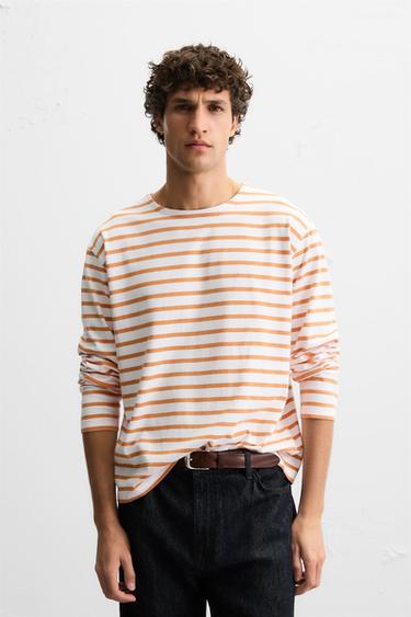 T-SHIRT JACQUARD RAYURES - rayures de Zara