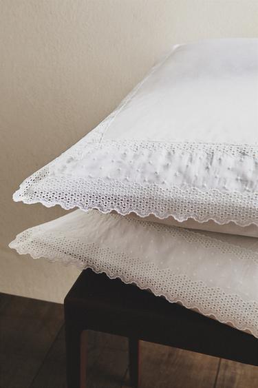 EMBROIDERED PILLOWCASE - White by Zara - Image 5