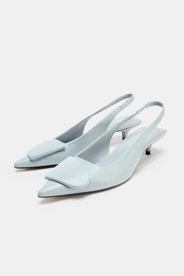 CHAUSSURES OUVERTES À L'ARRIÈRE DÉCOR - Bleu clair de Zara - Image 4