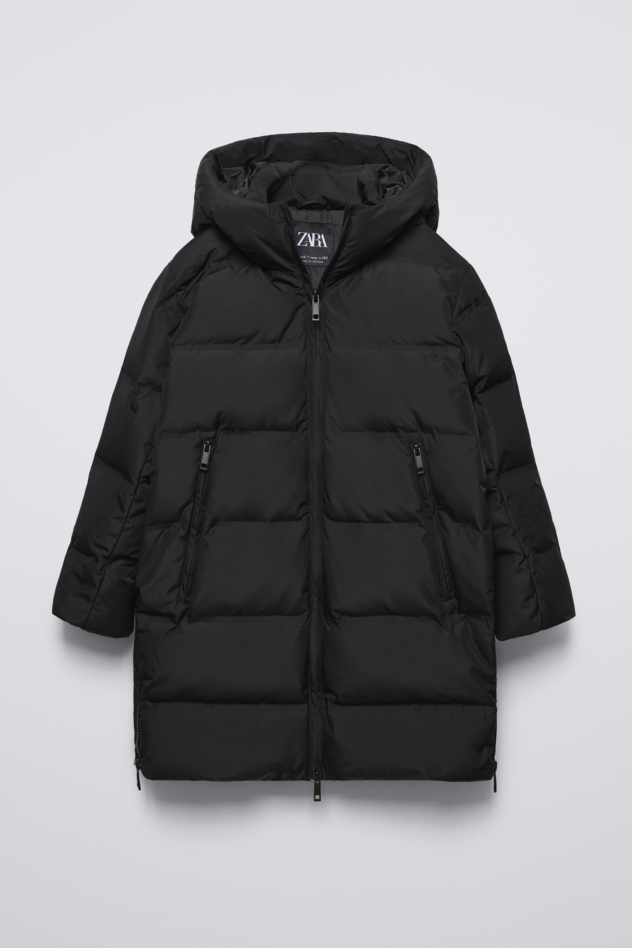 Abrigo Plumas Abrigos Negros Zara Mujer Chaqueta Acolchada Abrigo