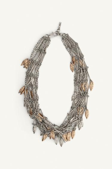 COLLIER CHAÎNES ÉDITION LIMITÉE - Or / Argent de Zara