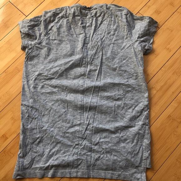 T SHIRT COTTON GRAY V NECK SHORT SLEEVE SIZE SMALL EXCELLENT CONDITION - Image 3