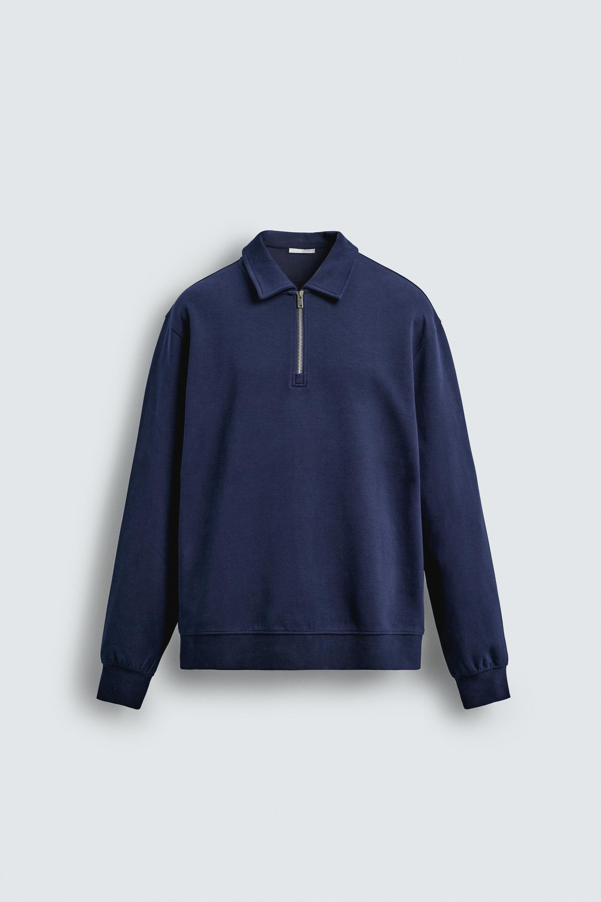 【美品】Embroidery Polo Sweatshirt ZARA PATCH POLO SWEATSHIRT 🔖Polo sweatshirt made from a