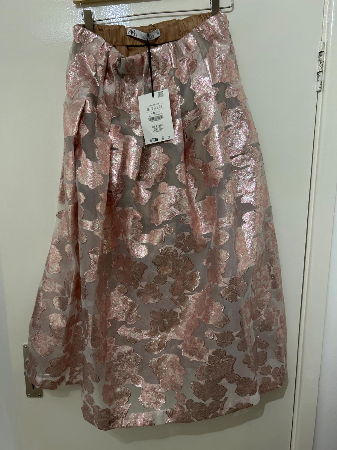 ZARA STUDIO LIMITED EDITION JACQUARD METALLIC SKIRT - Image 2