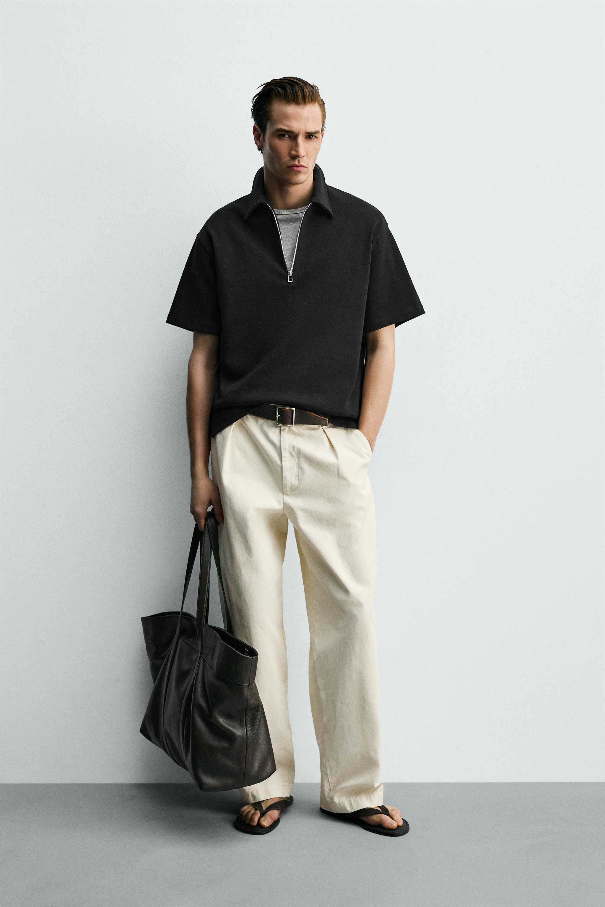 POLO RELAXED FIT À ZIP