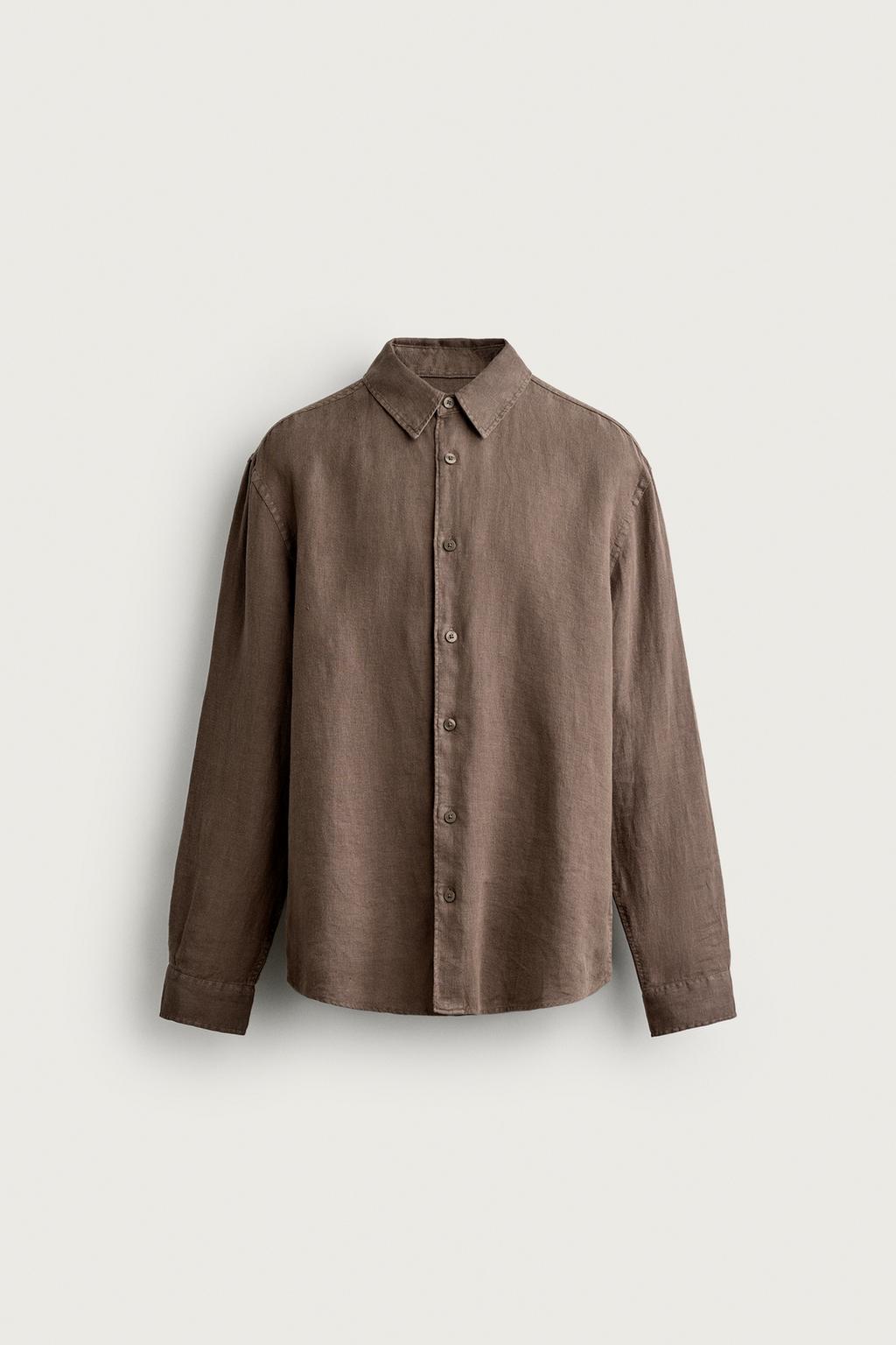 100% LINEN REGULAR FIT SHIRT