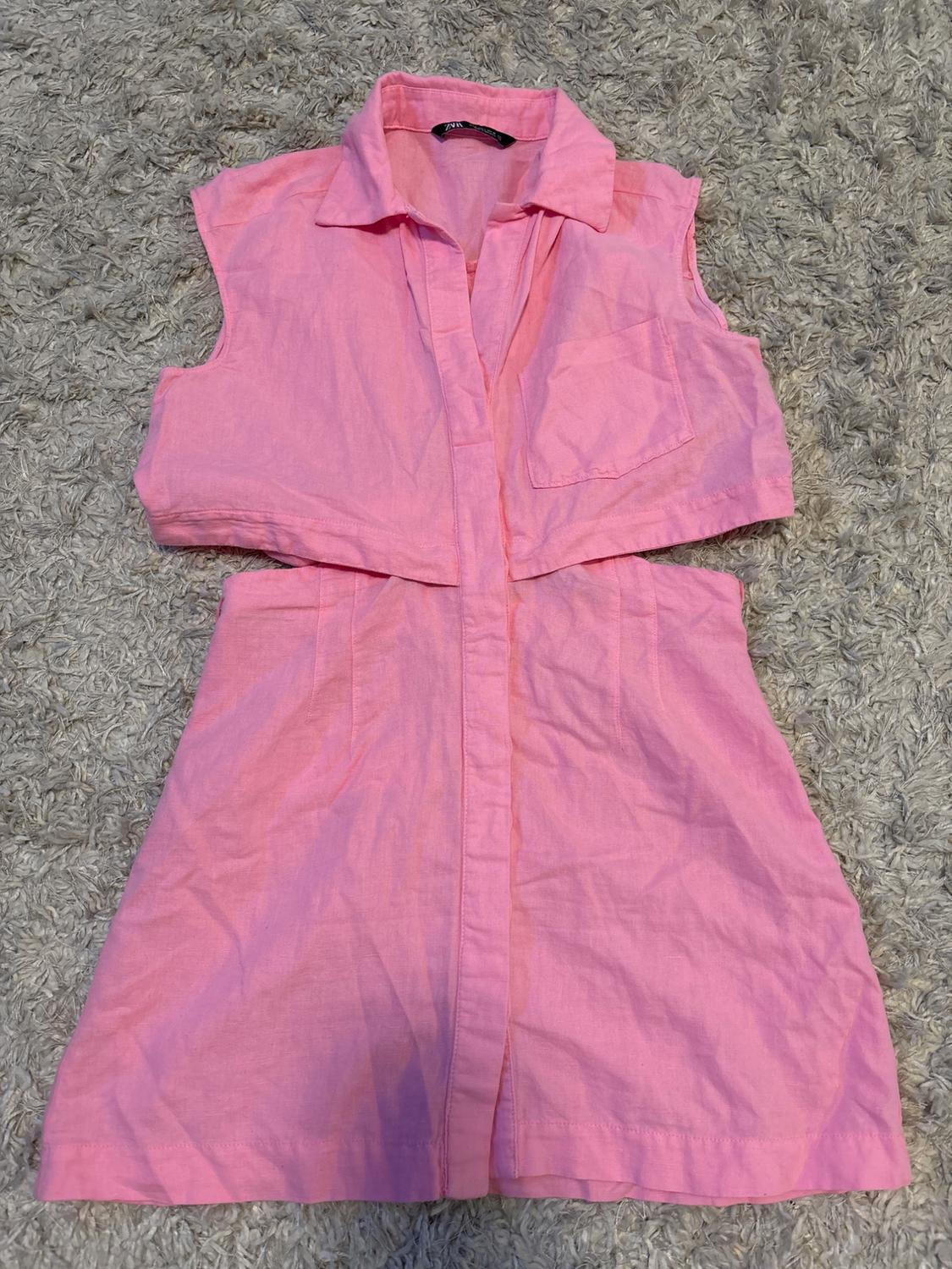 TWO-PIECE LINEN BLEND DRESS