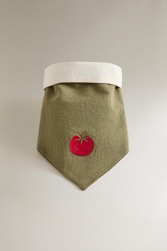 BANDANA ANIMAIS DE ESTIMAÇÃO TOMATE REVERSÍVEL - Verde da Zara - Imagem 0