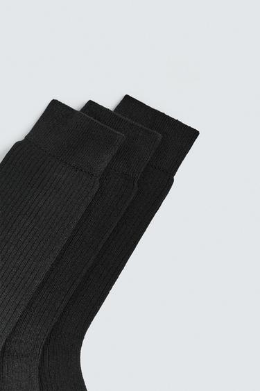3-PACK OF RIBBED SOCKS - Black by Zara - Image 2
