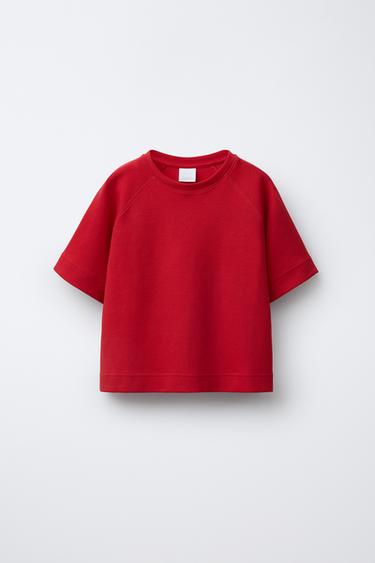 MAGLIETTA MANICHE RAGLAN BASIC - Rosso di Zara