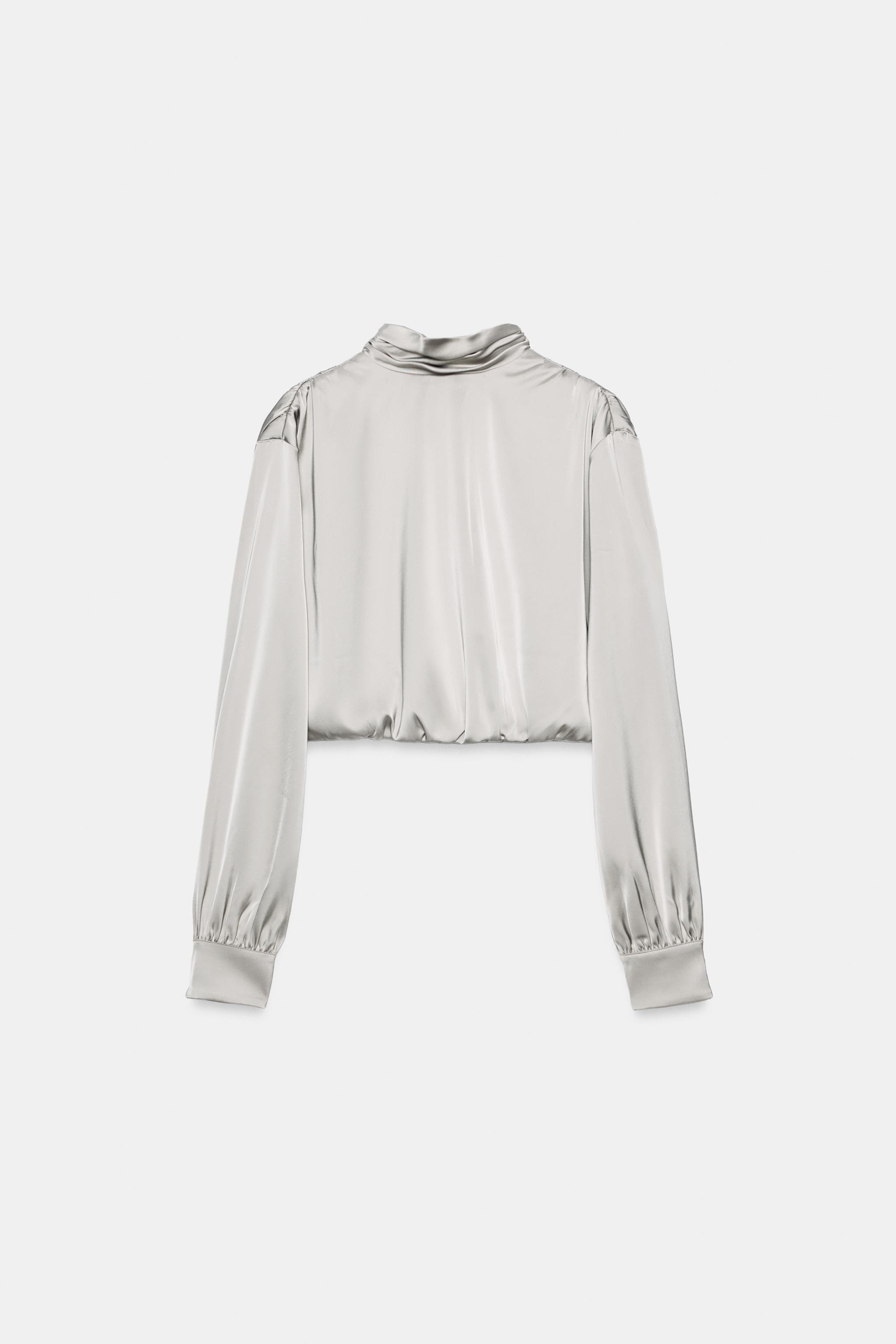 Satin Bubble Top by Zara