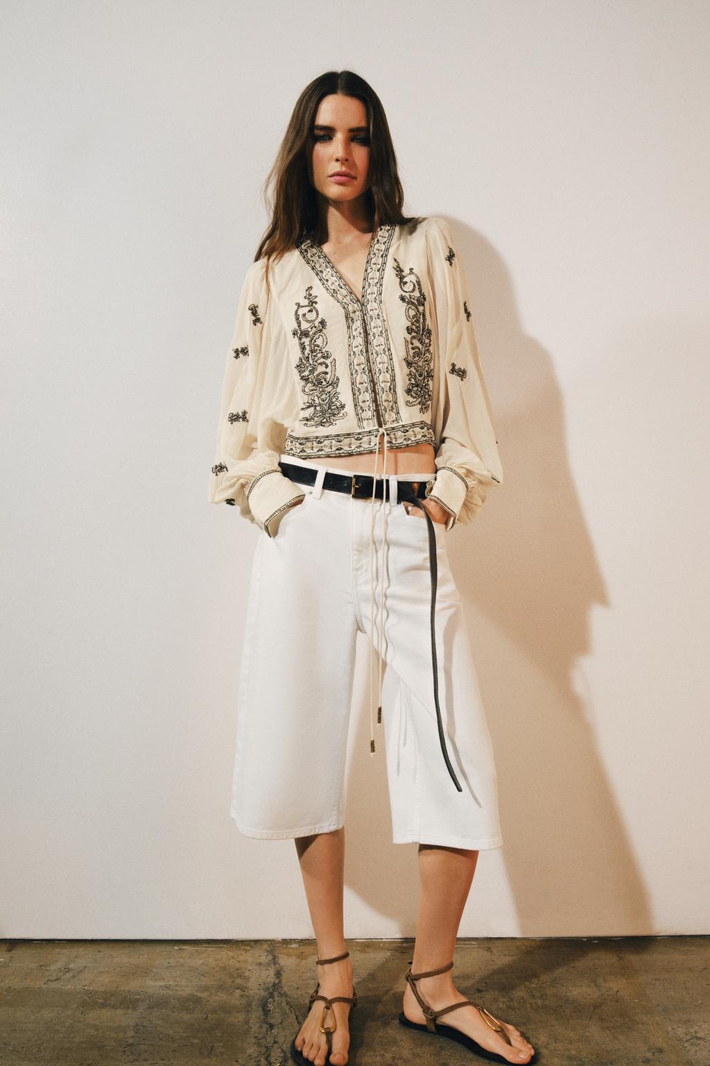Zara Bluz tikmə muncuqlu ZW Collection