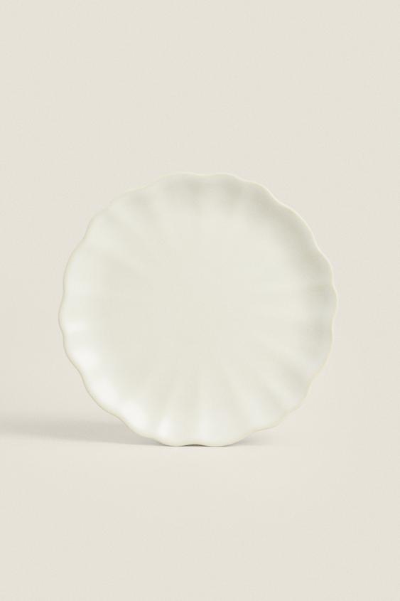FLORAL DINNER PLATE Oysterwhite ZARA United States