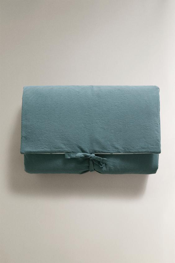 PORTABLE LEAF PRINT BABY CHANGING MAT - أزرق الخاص بـ Zara - صورة 0
