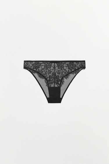 CULOTTE EN DENTELLE - Noir de Zara - Image 6
