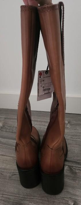 LEATHER HIGH-HEEL BOOTS WITH PULL TABS - Image 6