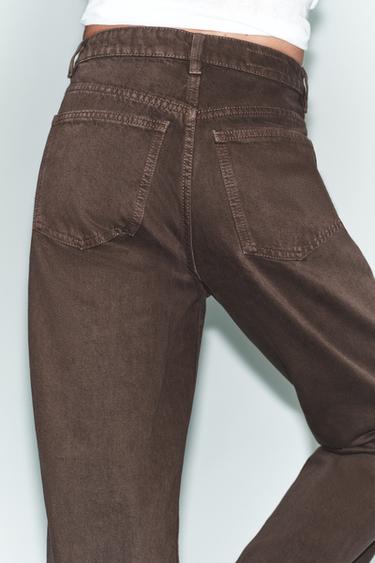 JEANS TRF MOM FIT TAILLE HAUTE - Marron de Zara - Image 5