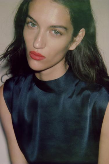 MINI DRESS WITH LACE DETAIL - Navy blue by Zara - Image 6