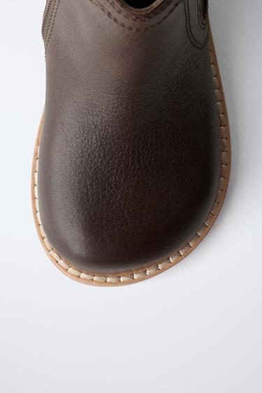 LEATHER CHELSEA BOOTS - Brown by Zara - Image 5