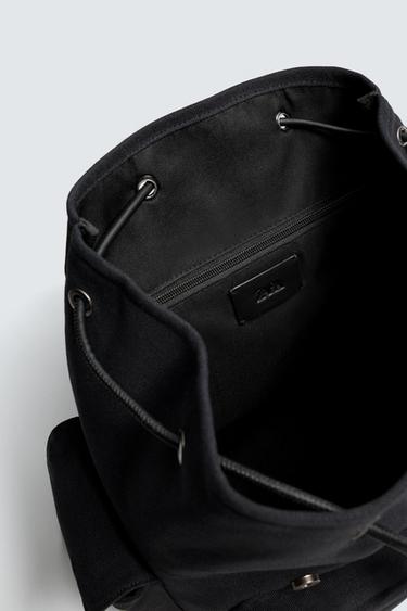 SAC À DOS EN TISSU - Bleu de Zara - Image 3