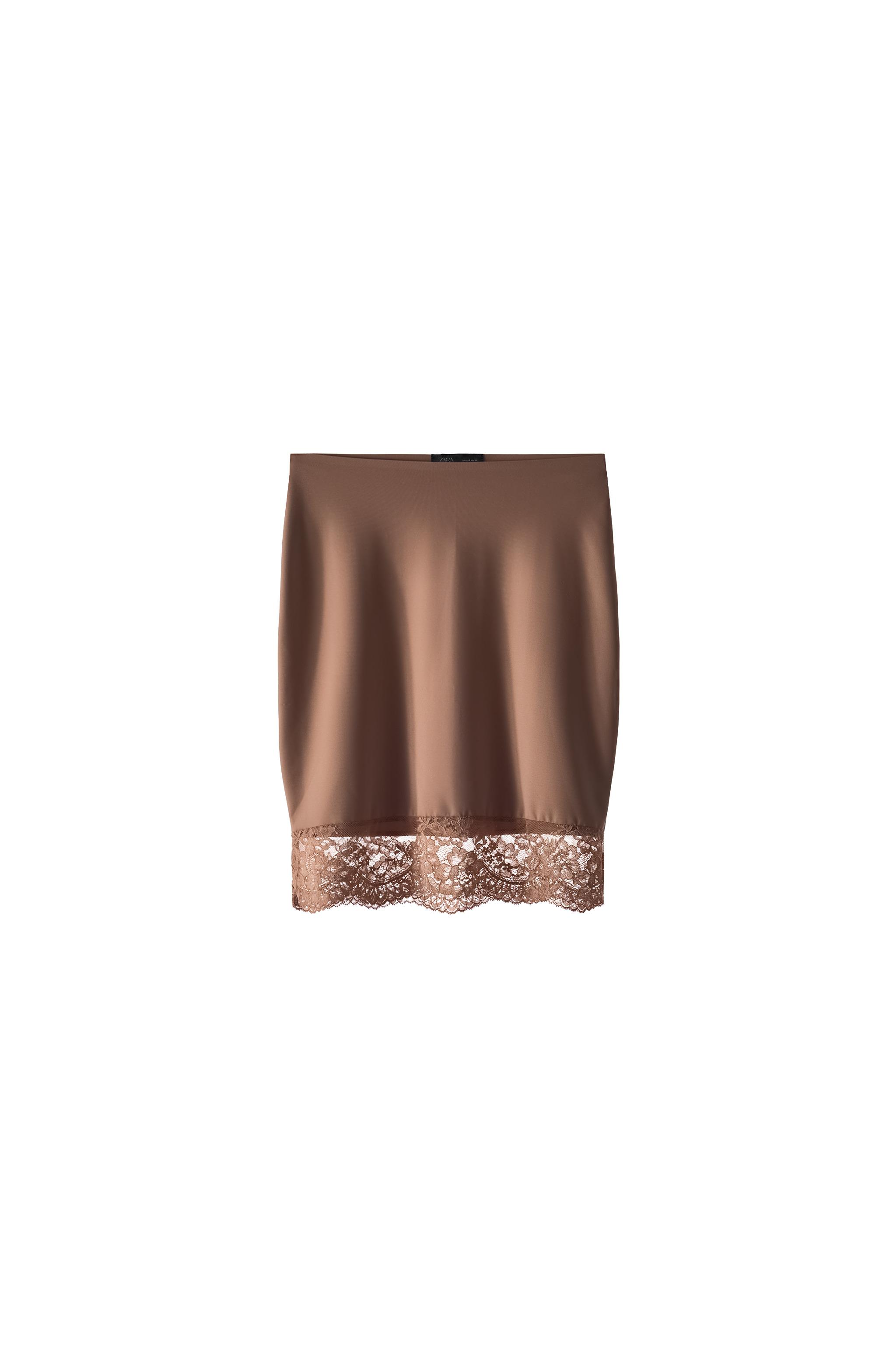 SKIRT WITH POLYAMIDE LACE
