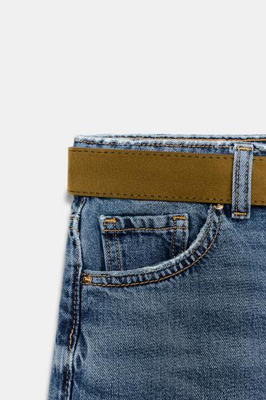 JEAN Z.08 COURT ET LARGE TAILLE HAUTE CEINTURE - Bleu moyen de Zara - Image 9