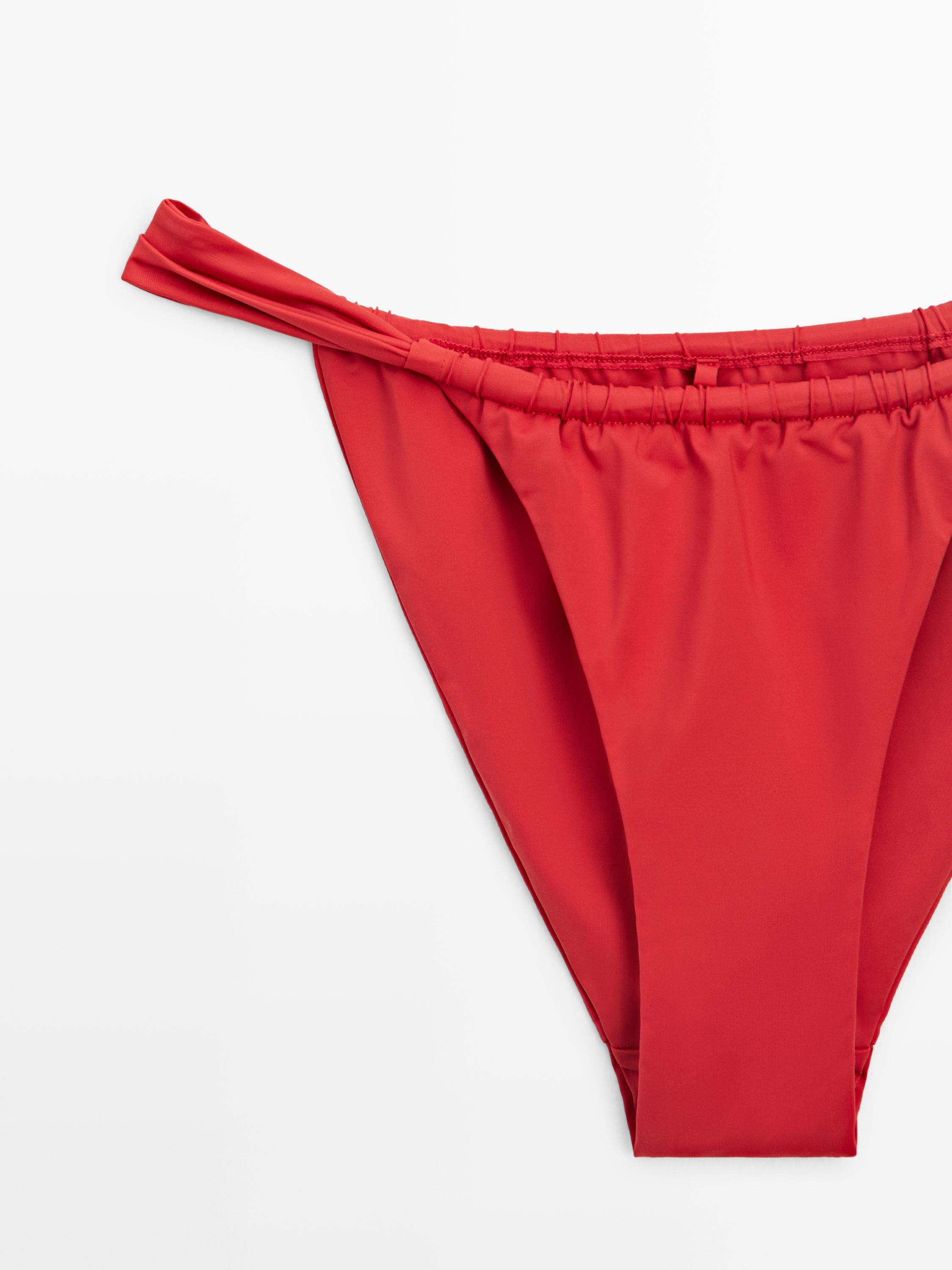 Gathered bikini bottoms