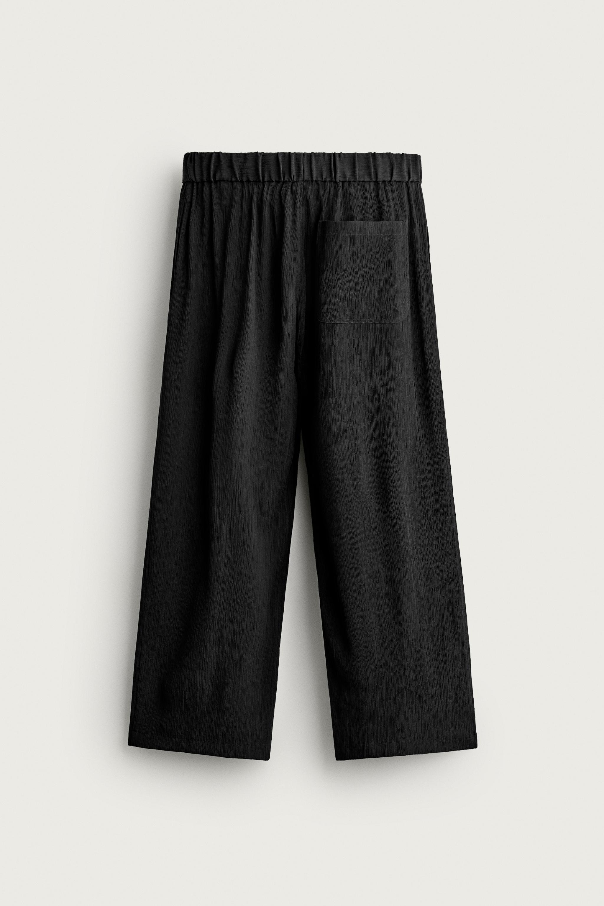 Мужские брюки Zara TEXTURED RELAXED FIT PANTS — фото 8