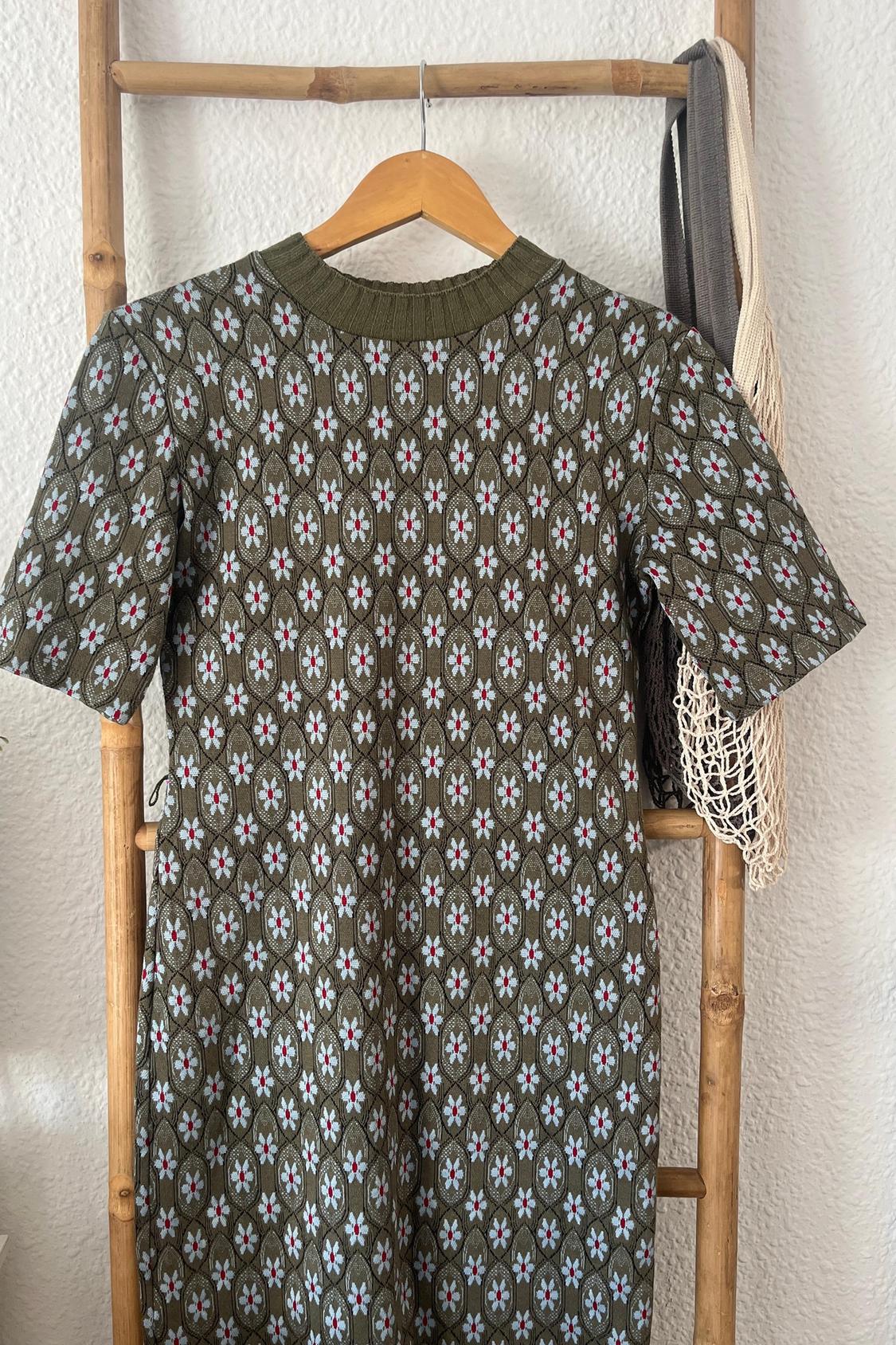 JACQUARD MIDI DRESS