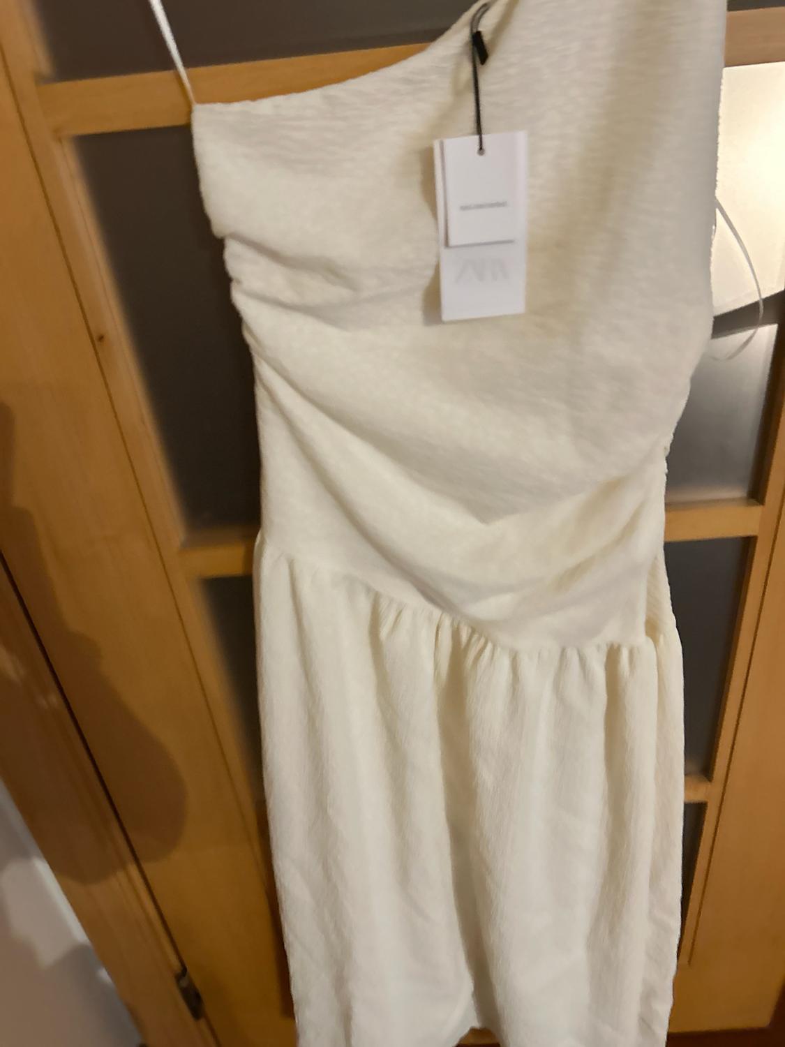 TEXTURED ASYMMETRIC DRESS - Image 2