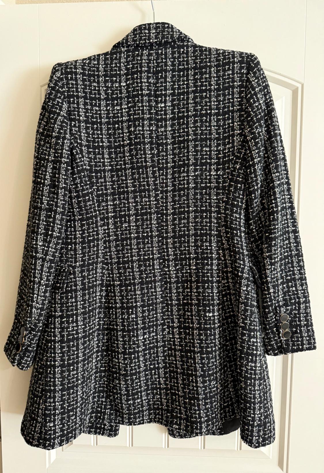 DOUBLE BREASTED TEXTURED WEAVE JACKET - Image 2