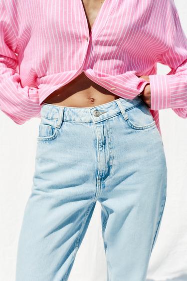 JEAN Z1975 MOM FIT TAILLE HAUTE - Bleu clair de Zara - Image 2
