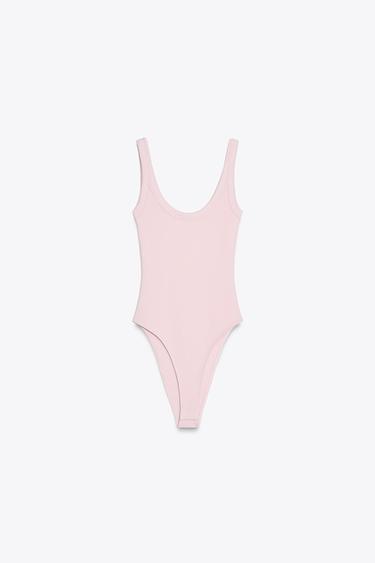 BODY COM NERVURAS - Rosa da Zara