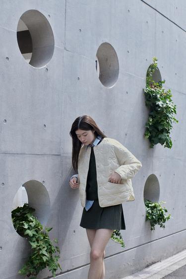 QUILTED JACKET WITH BOWS - Ecru by Zara