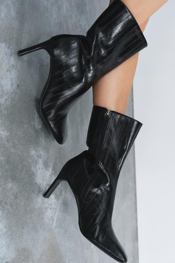 BOTTINES EN CUIR LIMITED EDITION - Noir de Zara - Image 2