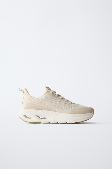 TRAINERS WITH SOLE DETAIL - Ecru White by Zara
