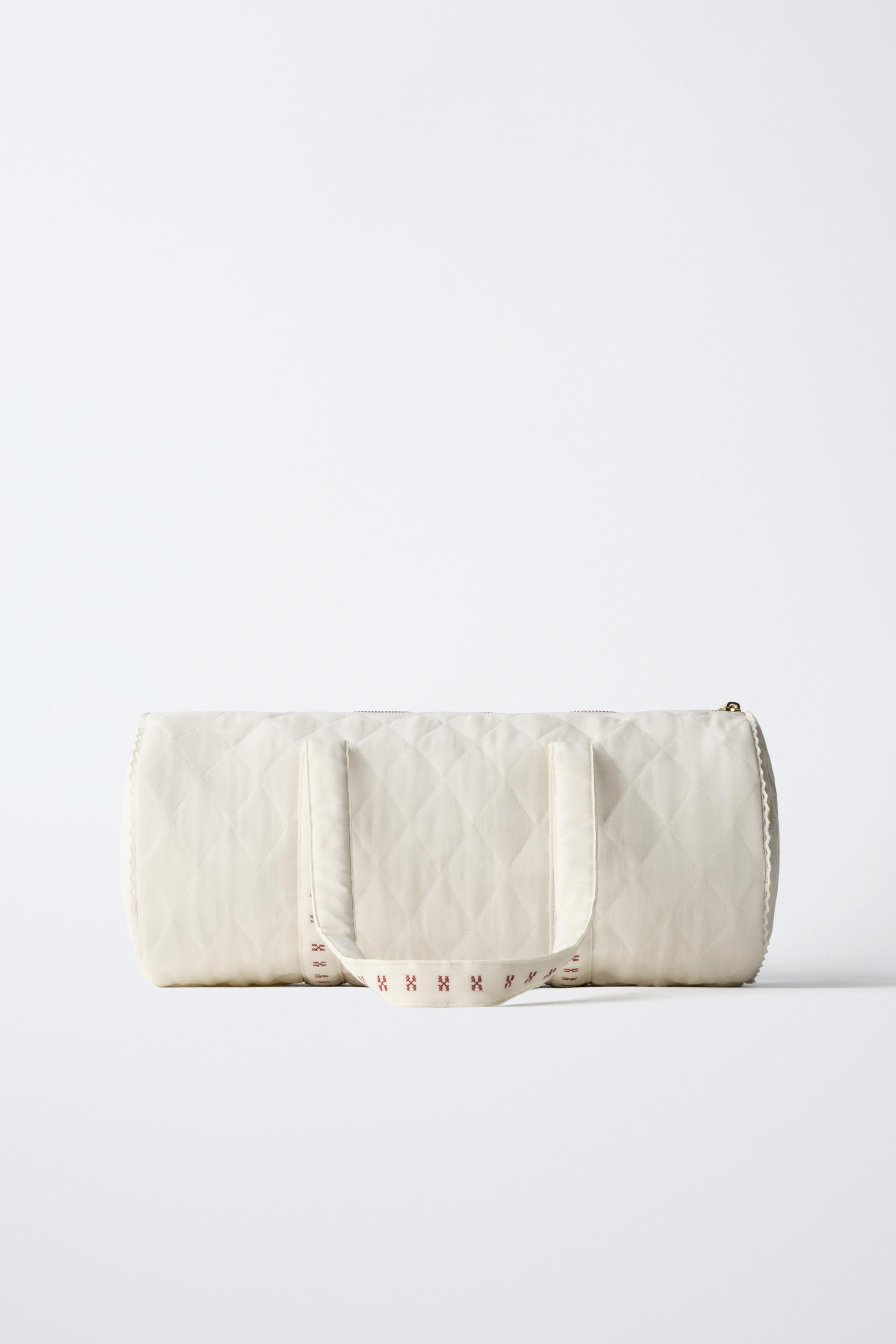 刺繍入りボストンバッグ - エクリュ | ZARA Japan / 日本