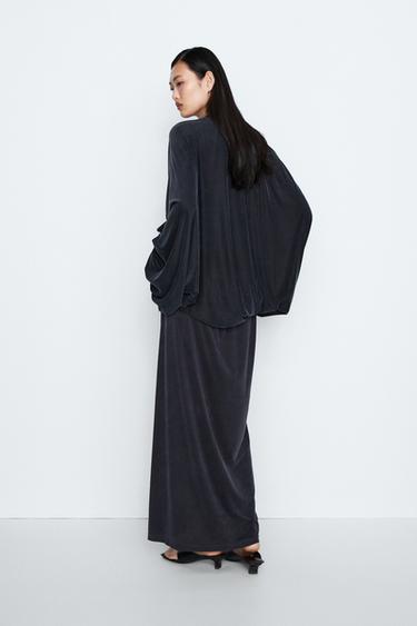 Draped Bolero Top - STUDIO — Blue 2