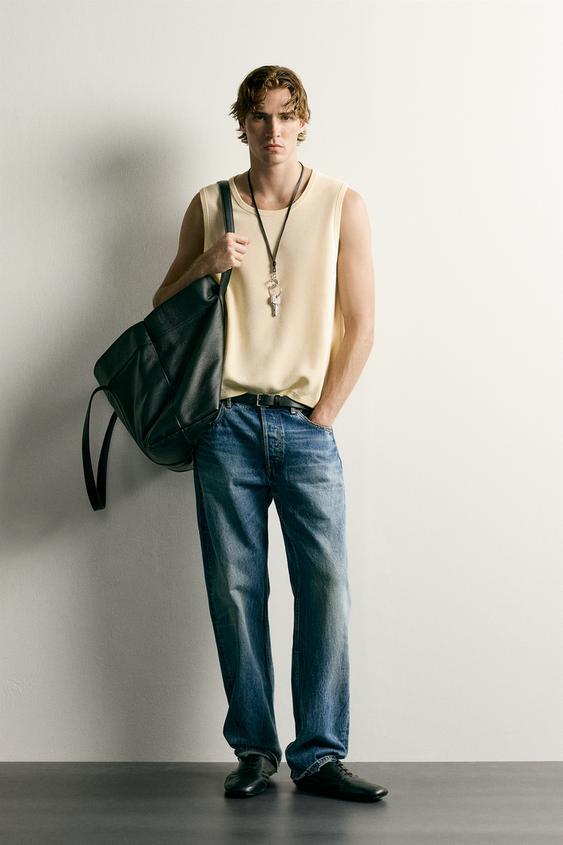 TEXTURED KNIT VEST - Light beige by Zara - Image 0