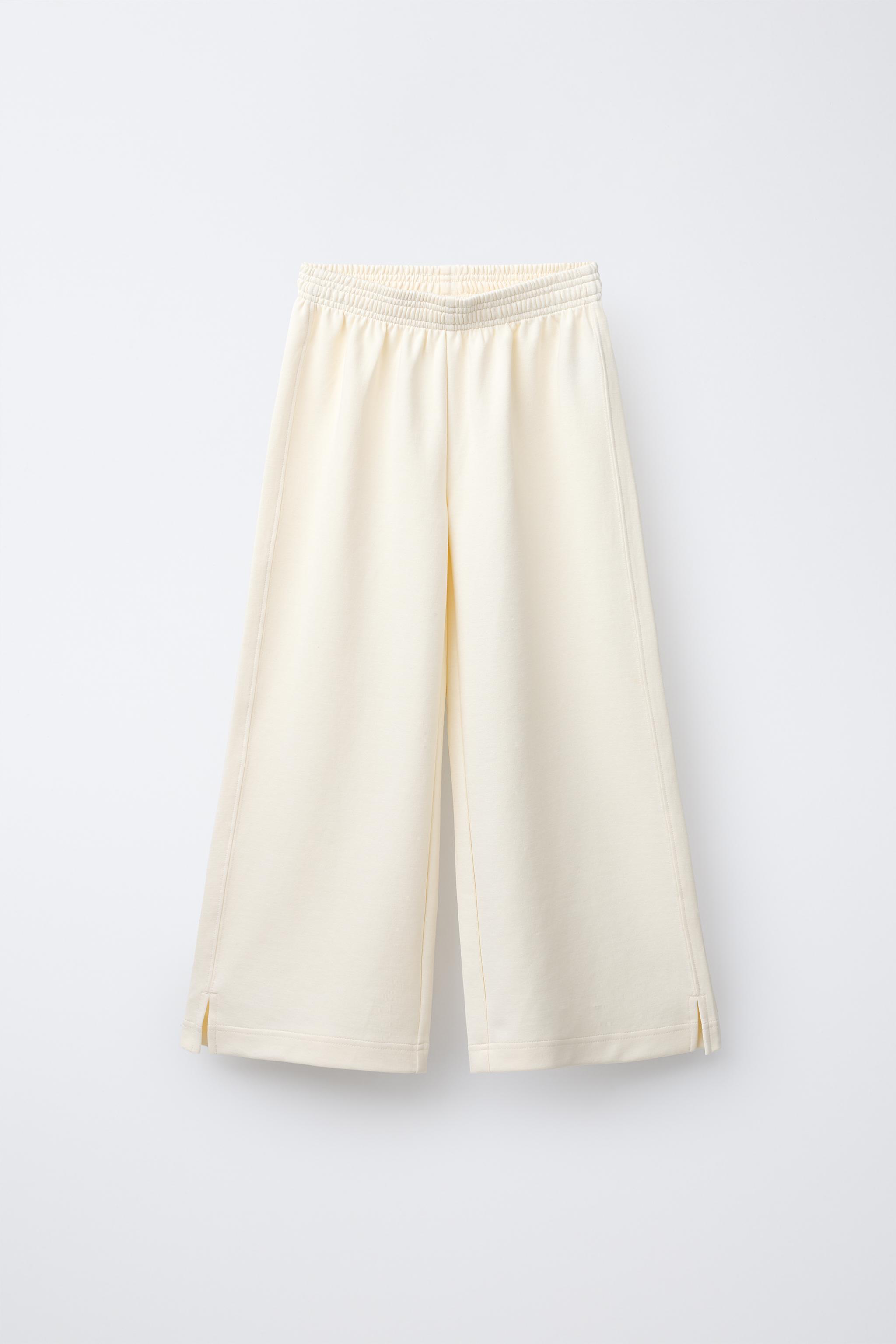 INTERLOCK WIDE LEG PANTS - Navy blue | ZARA United States