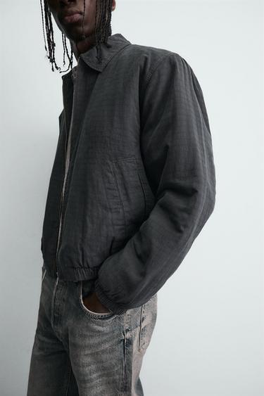 TEXTURED QUILTED JACKET - Charcoal by Zara - Image 5
