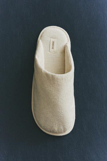 CHINELO TIPO MULES JACQUARD - Bege da Zara