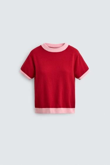 ÁO KIỂU DỆT KIM 100% CASHMERE HARRY LAMBERT FOR ZARA X DISNEY - Màu đỏ từ Zara